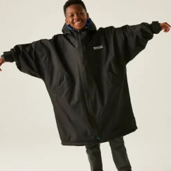 Unisex Kids Fleece Lined Oversized Fit Waterproof Robe