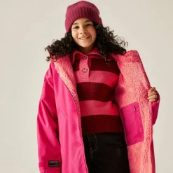 Unisex Kids Fleece Lined Oversized Fit Waterproof Robe