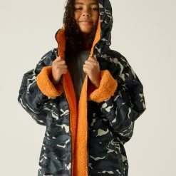 Unisex Kids Fleece Lined Oversized Fit Waterproof Robe