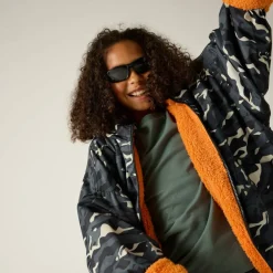 Unisex Kids Fleece Lined Oversized Fit Waterproof Robe