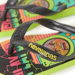 Unisex Kids' Holographic Lemon Green Flip Flops