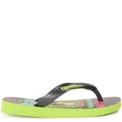 Unisex Kids' Holographic Lemon Green Flip Flops