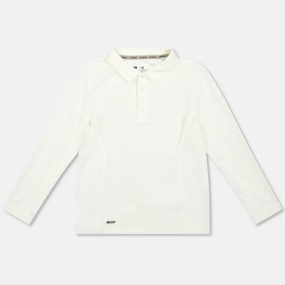 Unisex Kids' Long-Sleeve Cricket Polo Shirt