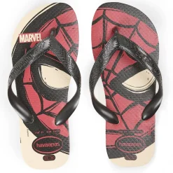 Unisex Kids' Marvel Logomania Beige Flip Flops