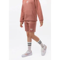 Unisex Kids' Mauve Fleece Jogger Shorts