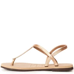 Unisex Kids' Paraty Metallic Rose Gold Flip Flops