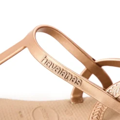 Unisex Kids' Paraty Metallic Rose Gold Flip Flops