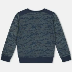 Unisex Kids' Patched Fleece Crew Sweatshirt