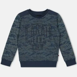 Unisex Kids' Patched Fleece Crew Sweatshirt