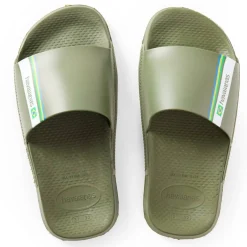 Unisex Kids' Slide Brasil Green Flip Flops