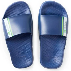 Unisex Kids' Slide Brasil Navy Blue Flip Flops