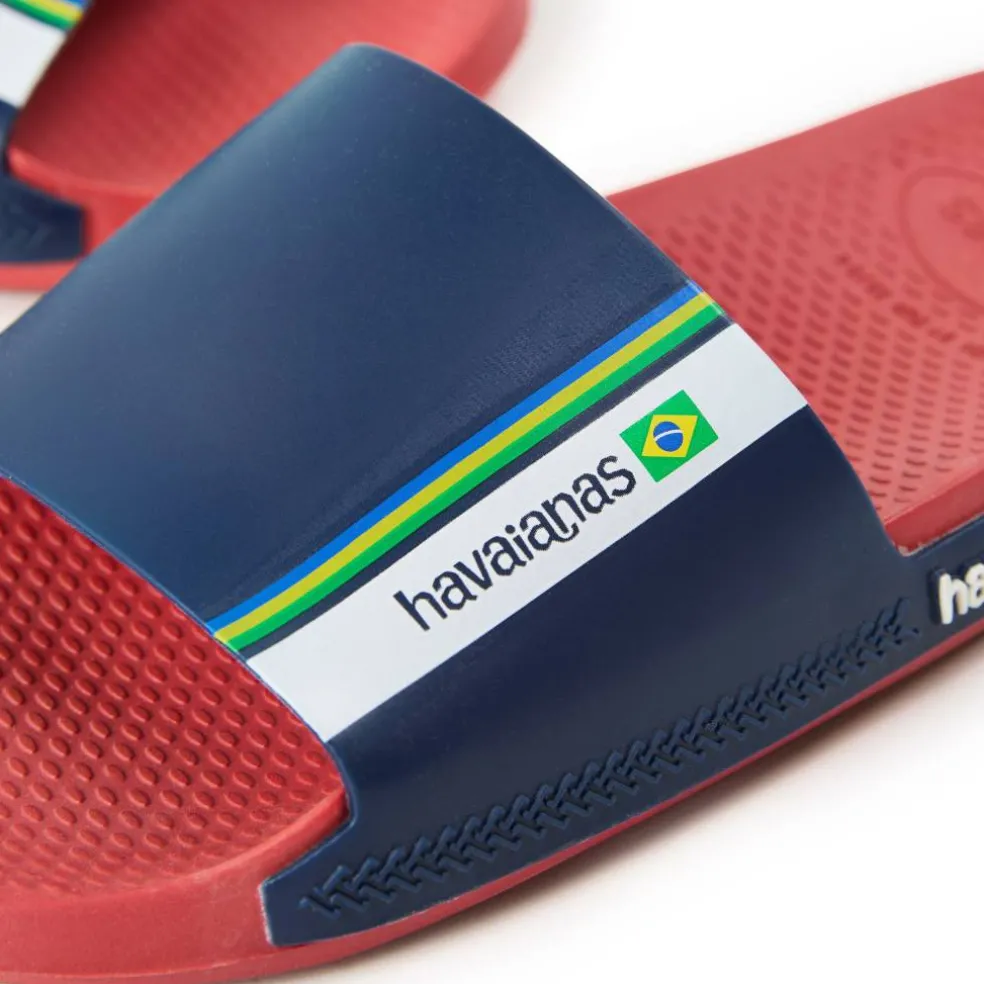 Unisex Kids' Slide Brasil Red Flip Flops