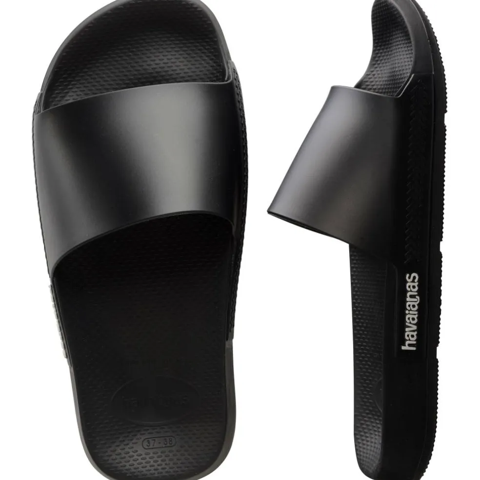 Unisex Kids' Slide Classic Black Flip Flops