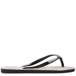 Unisex Kids' Slim Animals Glitter Black Flip Flops