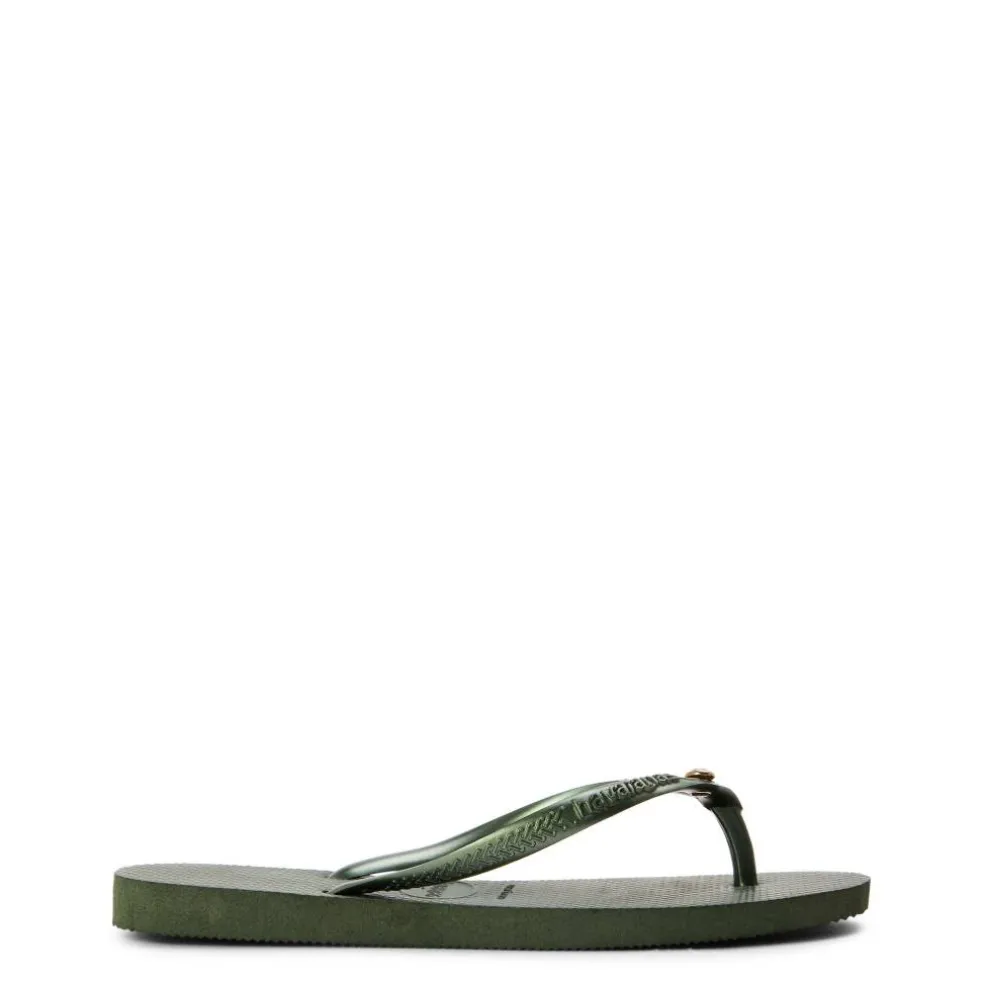 Unisex Kids' Slim Crystal Flip Flops