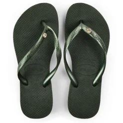 Unisex Kids' Slim Crystal Flip Flops