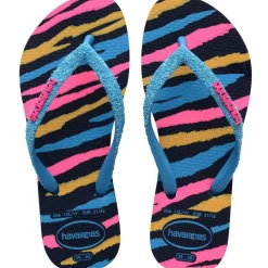 Unisex Kids Slim Glitter Pink Flip Flops