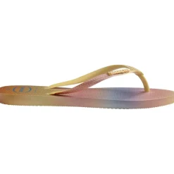 Unisex Kids Slim Gradient Sunset Yellow Flip Flops