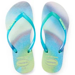 Unisex Kids' Slim Metallic Rainbow Flip Flops