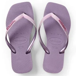 Unisex Kids' Square Glitter Flip Flops