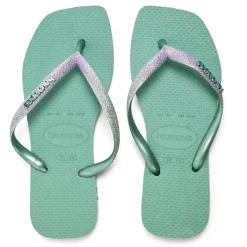 Unisex Kids' Square Glitter Flip Flops