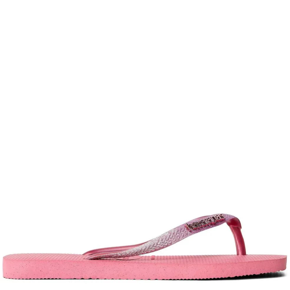 Unisex Kids Square Glitter Velvet Rose Flip Flops