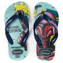 Unisex Kids Star Wars Clay/Navy Blue Flip Flops