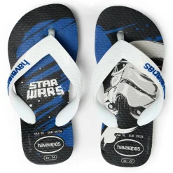 Unisex Kids Star Wars White Star Blue Flip Flops