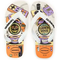 Unisex Kids' Top Holographic White Flip Flops
