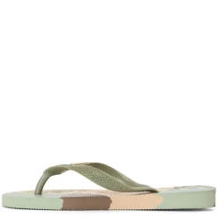 Unisex Kids Top Logomania Colors Green Flip Flops