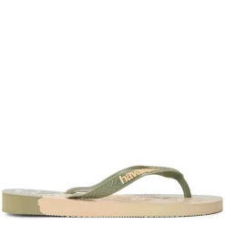 Unisex Kids Top Logomania Colors Green Flip Flops