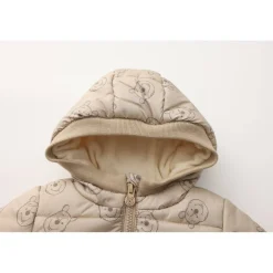 Unisex Kids Windproof Long Sleeve Padded Puffer Jacket