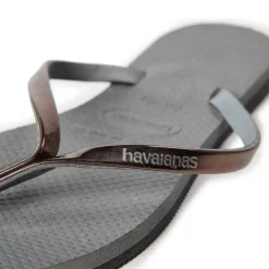 Unisex Kids' You Metallic Grey Flip Flops