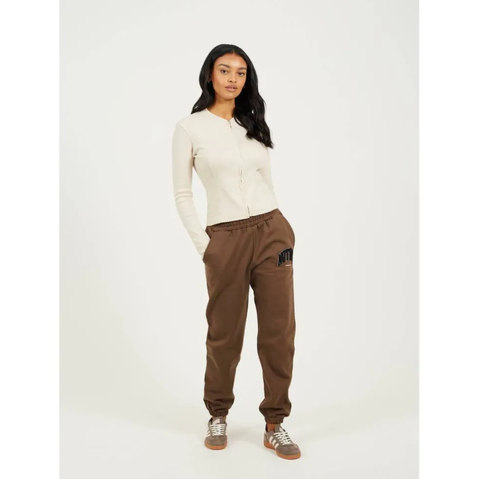 Varsity Boucle Jogger Brown