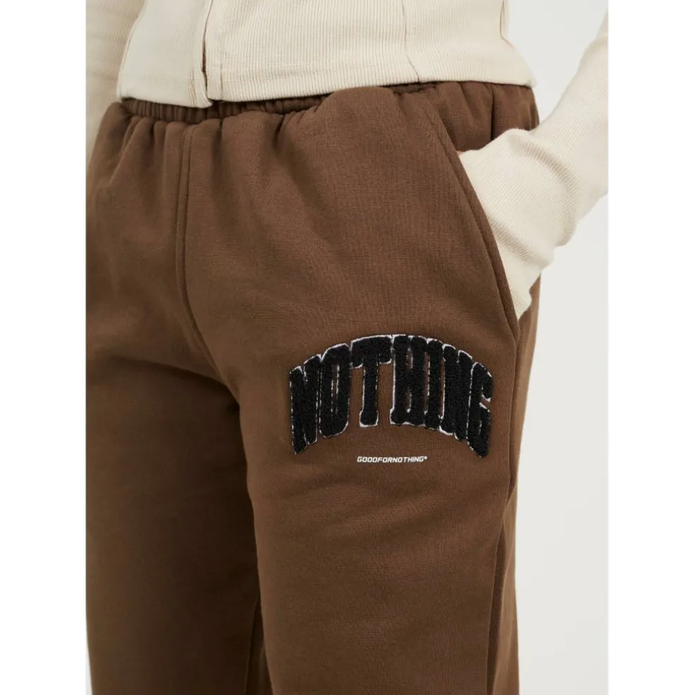 Varsity Boucle Jogger Brown
