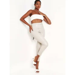 Vegan Leather PU Seamed Trousers