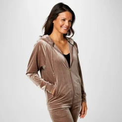 Velour Zip Hoodie
