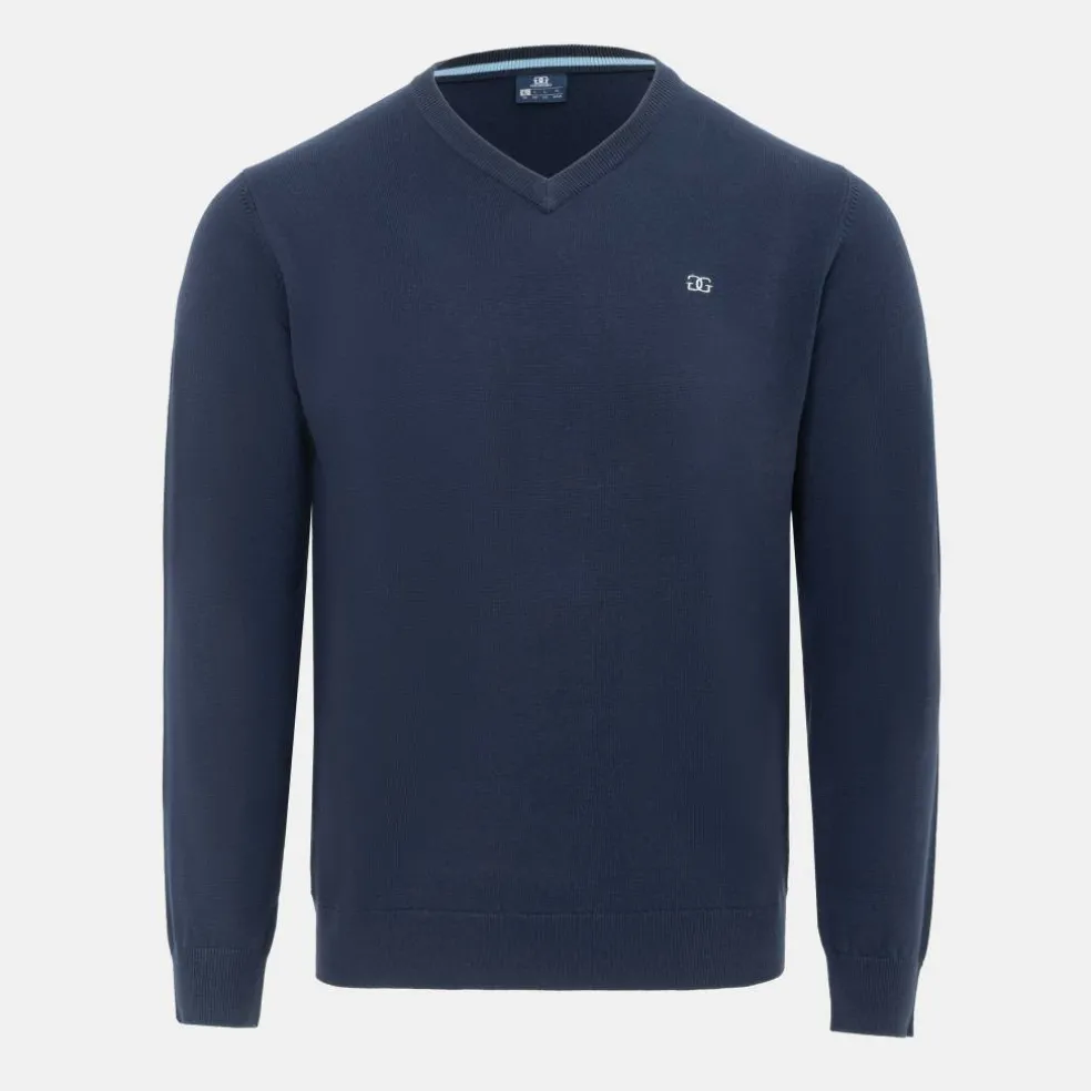 V Neck Classic Knitted Sweater Men