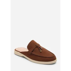 Where’s Flat Slip On Loafer With Tassel Detail