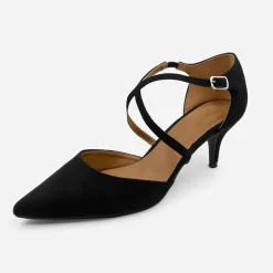 Wheres Low Kitten Heels With Crossover Strip