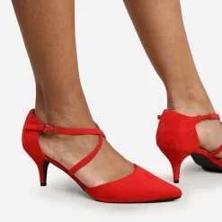 Wheres Low Kitten Heels With Crossover Strip