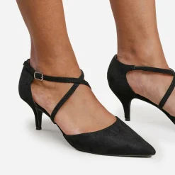 Wheres Low Kitten Heels With Crossover Strip