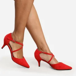 Wheres Low Kitten Heels With Crossover Strip