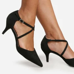 Wheres Low Kitten Heels With Crossover Strip