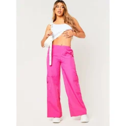 Wide Leg Cargo Trousers