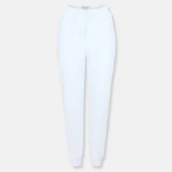 Wiomens White Skinny Leg Jogging Bottoms