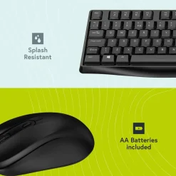 Wireless Keyboard and Mouse - Black