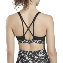 Women's Lux Speckle Modern Safari Strappy Medium Impact Sports Bra