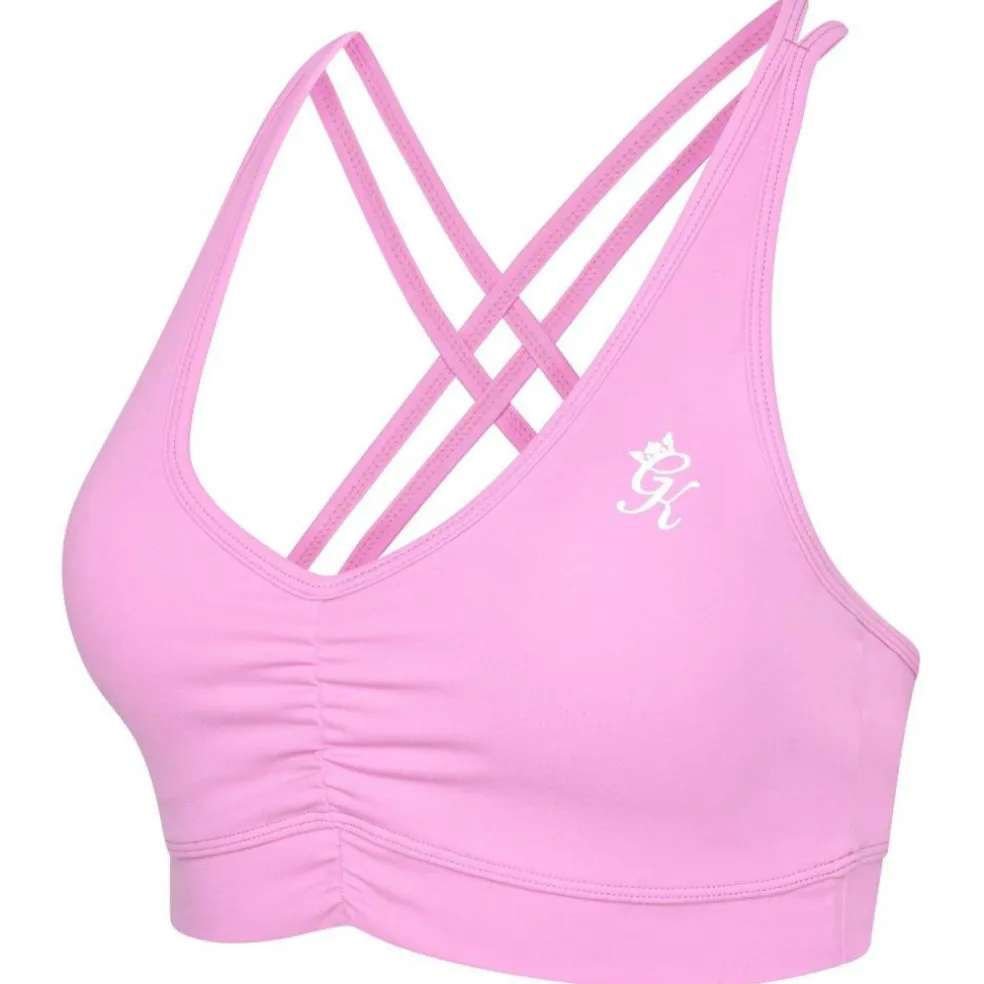 Womens Scrunch Bubblegum Pink Low Impact Sports Bra