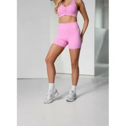 Womens Scrunch Bubblegum Pink Low Impact Sports Bra